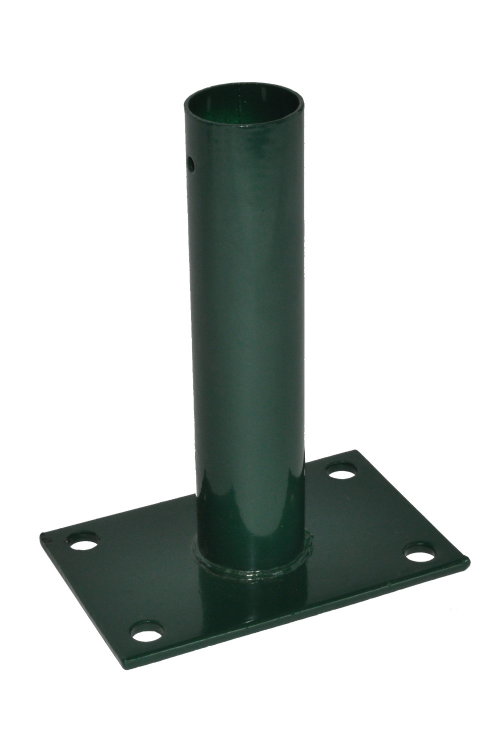 Platine GRISE 60mm pour poteau rond de portillon grillagé