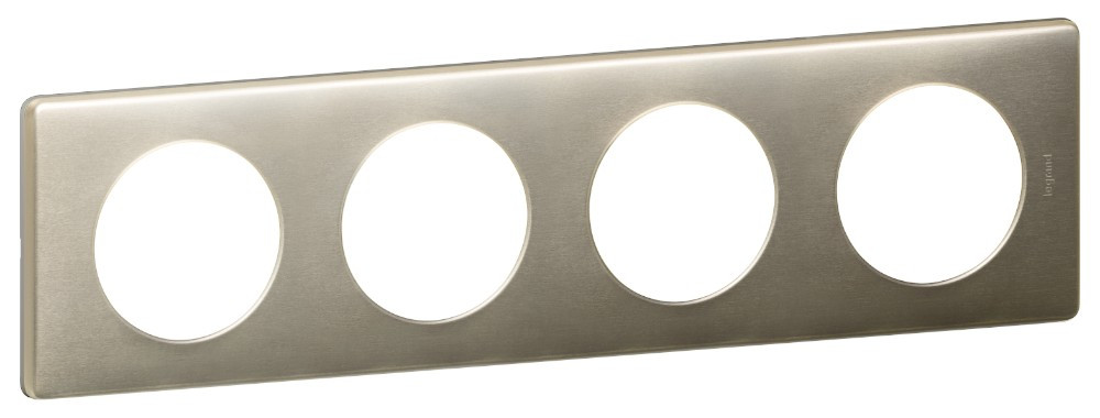 Celiane plaque 4 postes titane