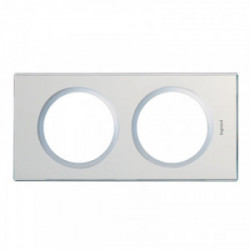 Celiane plaque 2 postes verre miroir - LEGRAND