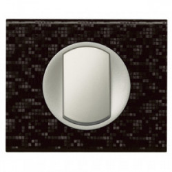 Celiane plaque 1 poste cuir pixel - LEGRAND