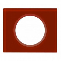 Celiane plaque 1 poste verre carmin - LEGRAND