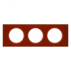 Celiane plaque 3 postes verre carmin - LEGRAND