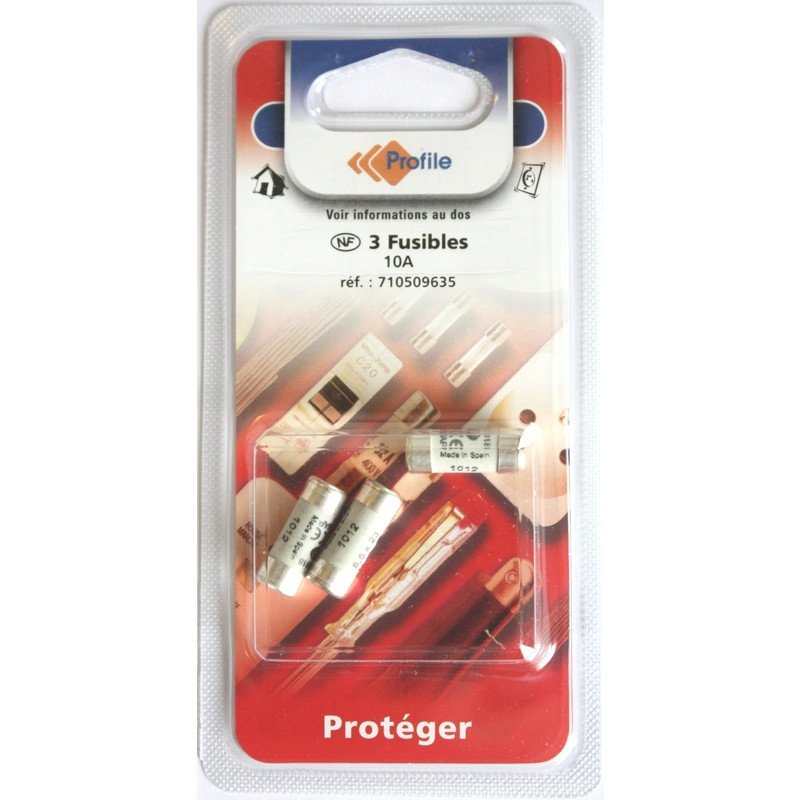 3 FUSIBLES 8.5x23mm - 10A