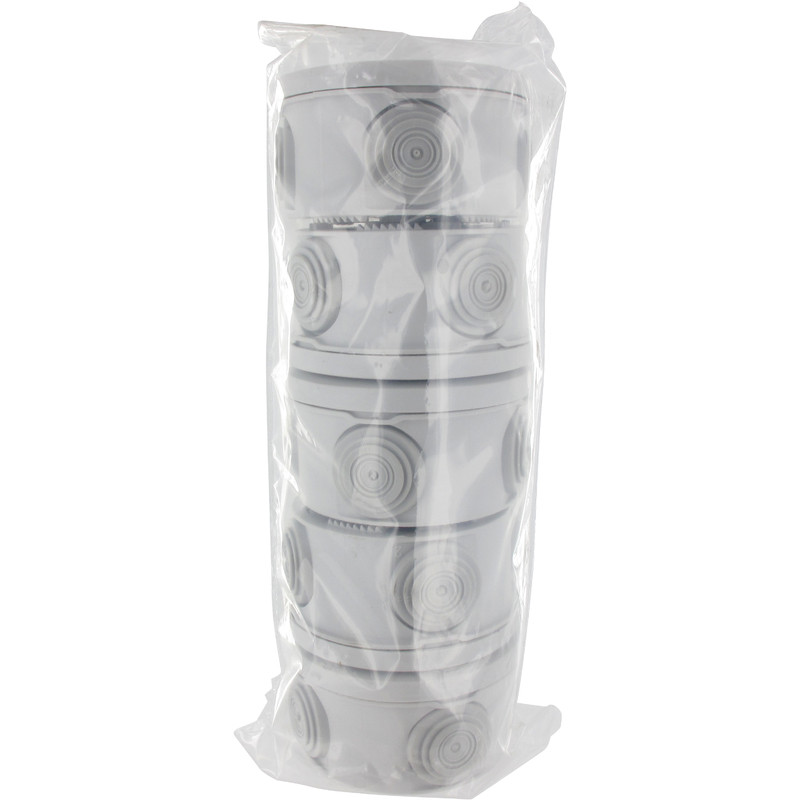 Lot de 5 boîtes de dérivation étanche de diamètre 70mm