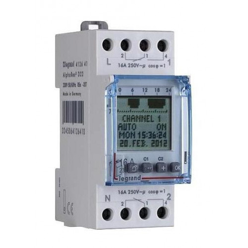 Interrupteur horloge digital hebdomadaire 2 sorties - LEGRAND