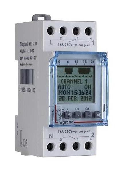 Interrupteur horloge digital hebdomadaire 2 sorties