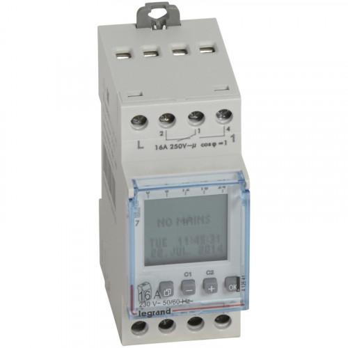 Interrupteur horloge digital hebdomadaire 2 sorties - LEGRAND