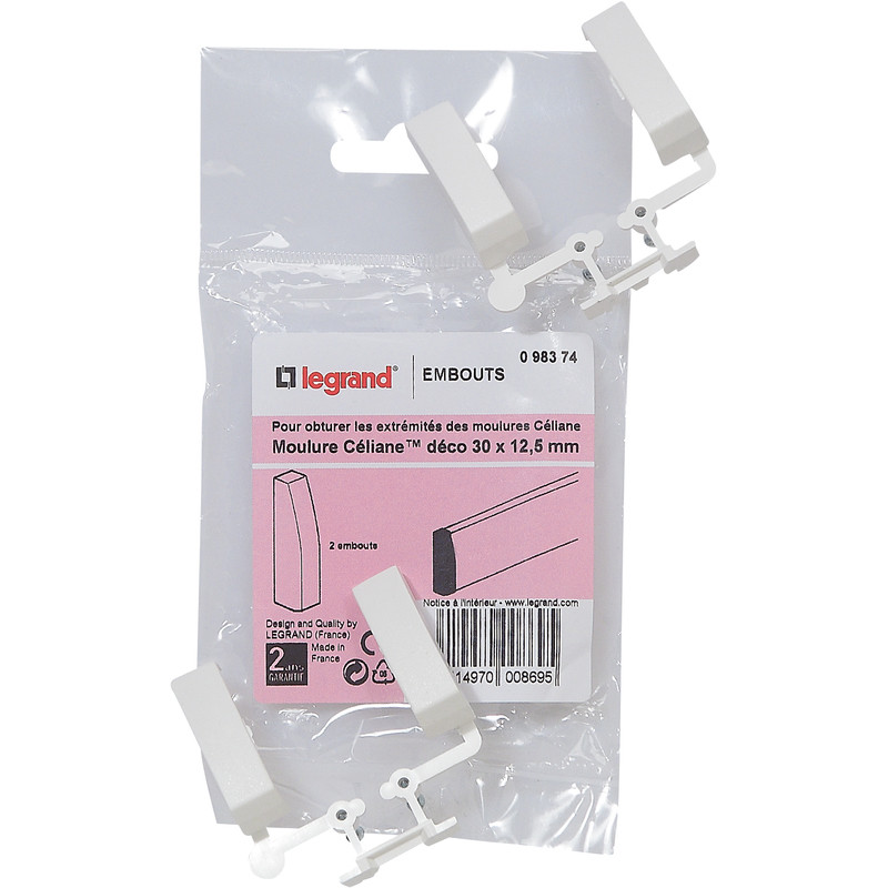 Embout moulure celiane 30x12.5 mm