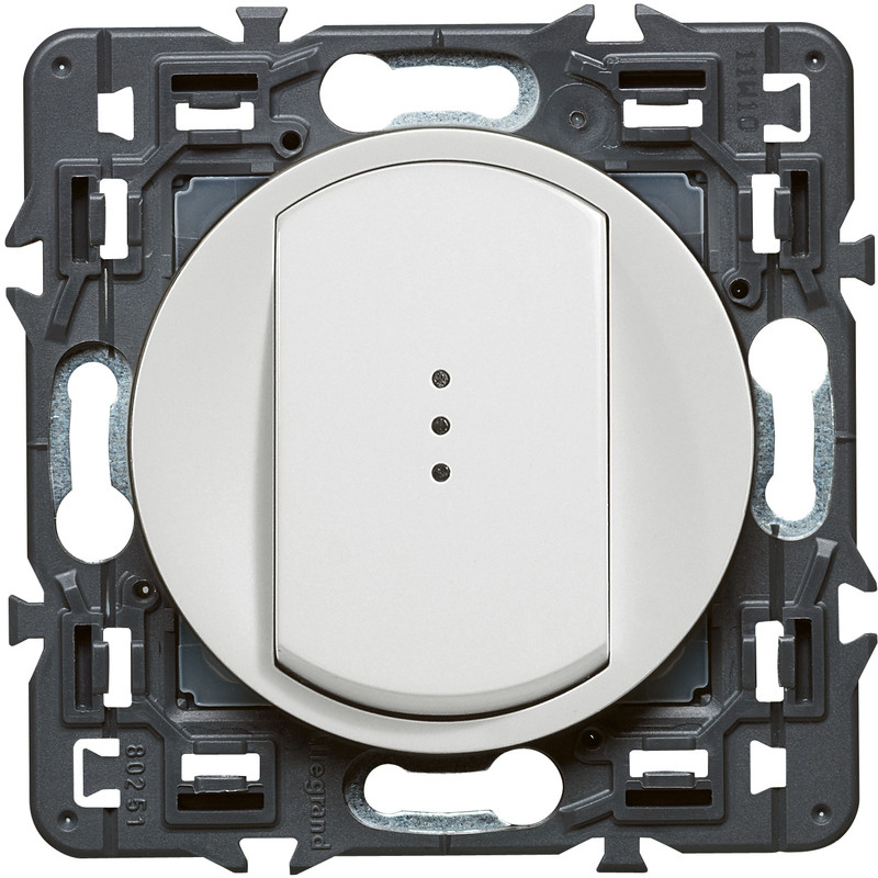 Celiane interrupteur simple lumineux blanc