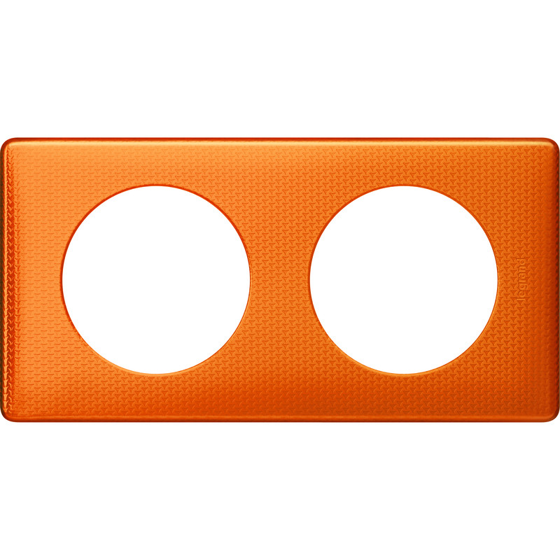 Celiane plaque 2 postes orange snake