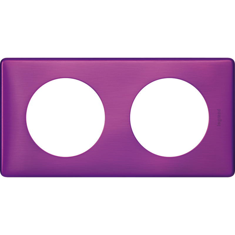 Celiane plaque 2 postes violet irise