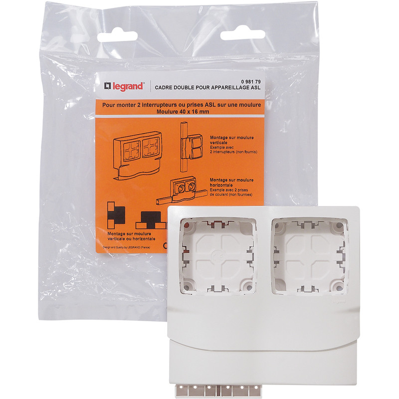 DLP cadre 2 postes appareillage moulure 16 ASL