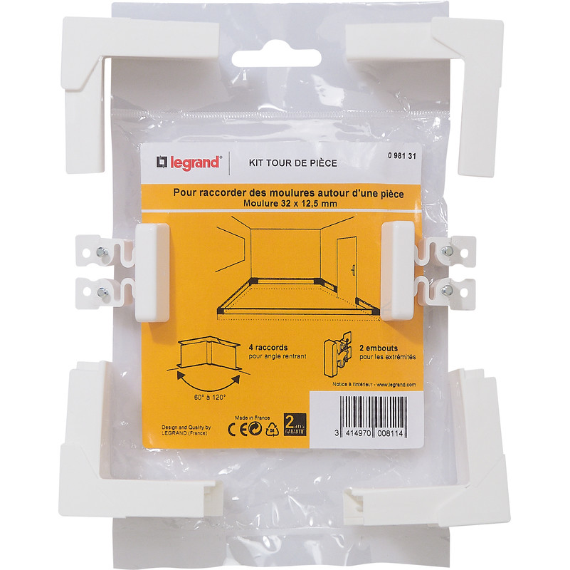 DLP kit raccordement moulure tour de pièce 32x12.5 mm