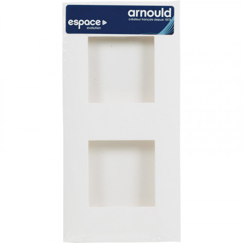 Arnould ARN51220 Plaque 2 postes extraxe 71 mm espace evolution blanc