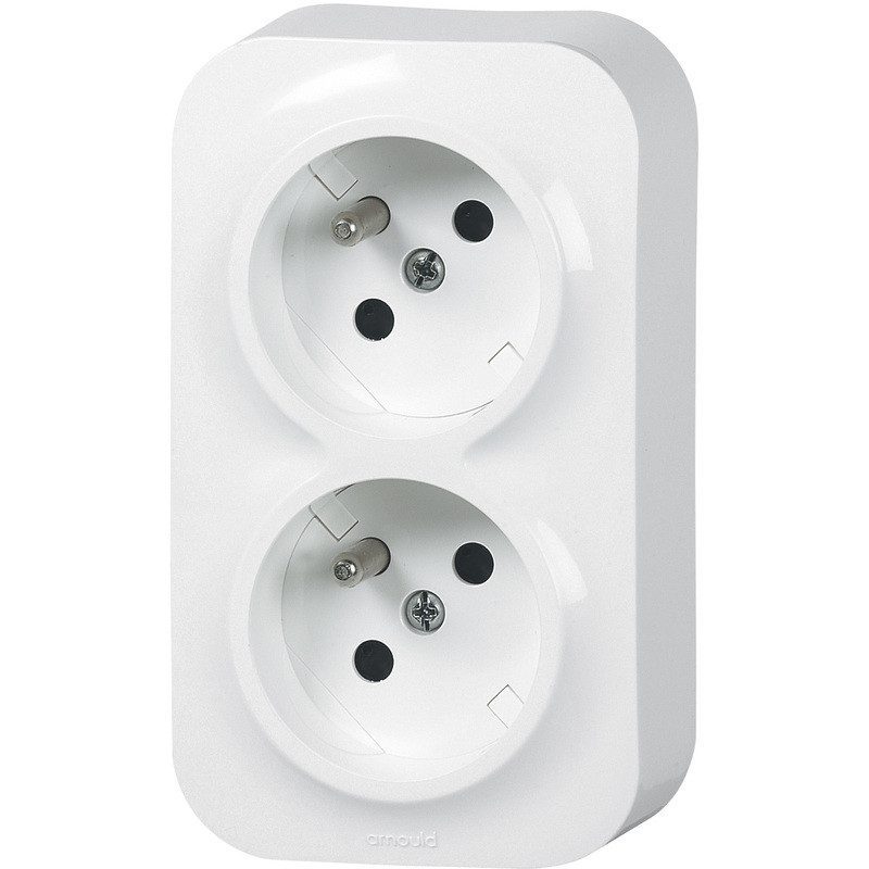 Profil double prises 2 pôles + terre complet