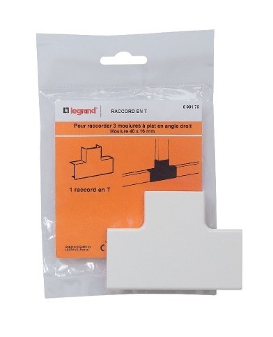 Système de moulure 40 x 16 mm LS Té de dérivation