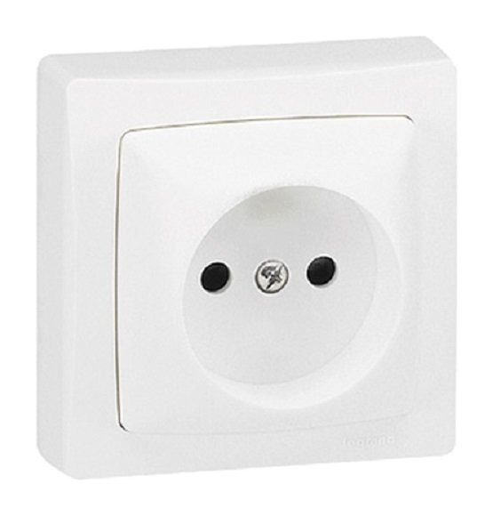 ASL prise 2 pôles saillie blanc