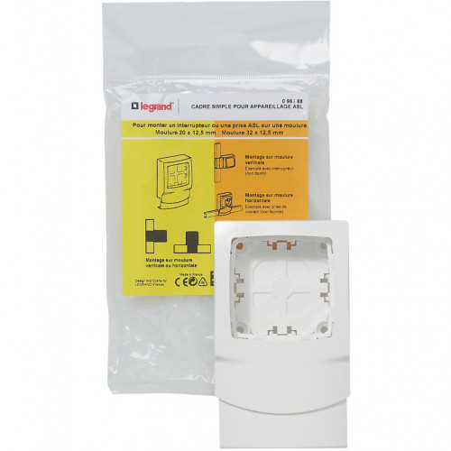 Cadre 1 poste pour moulure 12.5 mm - LEGRAND