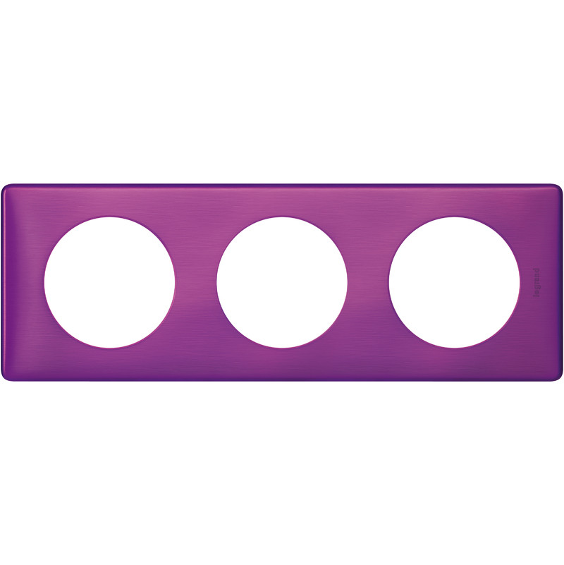 Celiane plaque 3 postes violet irise