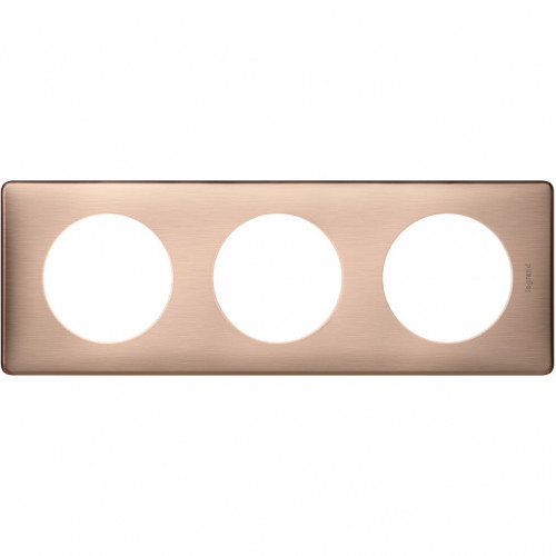 Celiane plaque 3 postes copper cuivre - LEGRAND