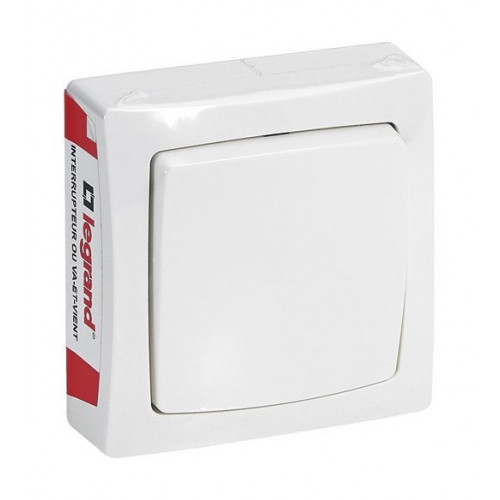 Commande VMC - ASL interrupteur temporise lumineux blanc - LEGRAND