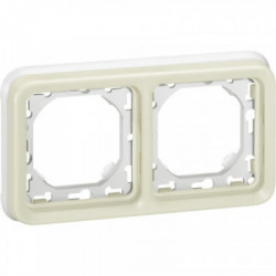 Plexo support 2 postes horizontal composable blanc de marque LEGRAND, référence: B4353900