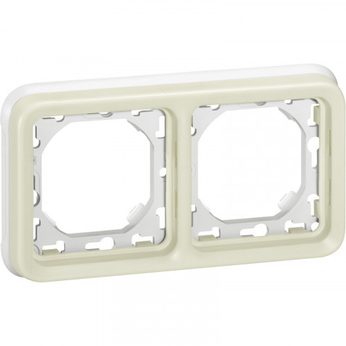 Plexo support 2 postes horizontal composable blanc - LEGRAND