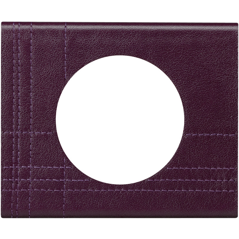 Celiane plaque 1 poste cuir pourpre