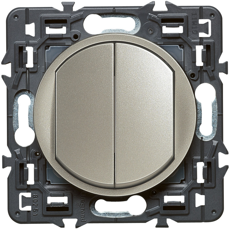 Celiane double poussoir titane mécanisme