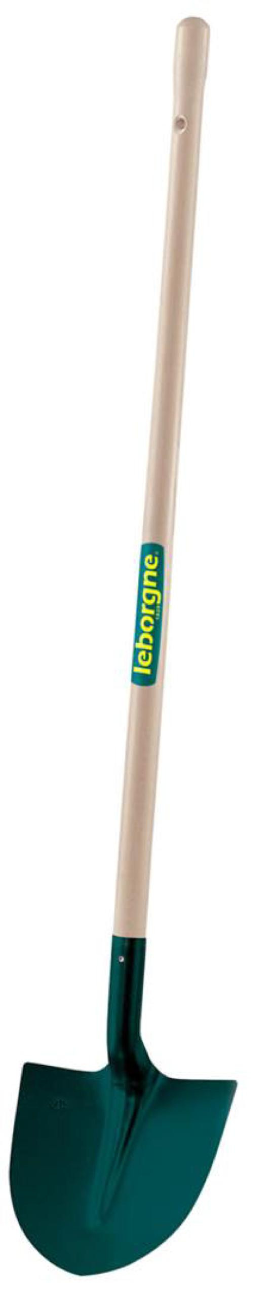 Pelle ronde tôle - 27cm - Manche bois 130 cm PEFC