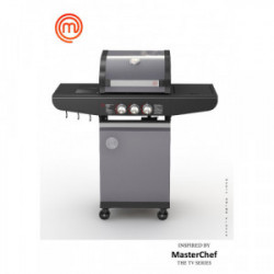 Barbecue à gaz 2 brûleurs de marque MasterChef, référence: J4395000