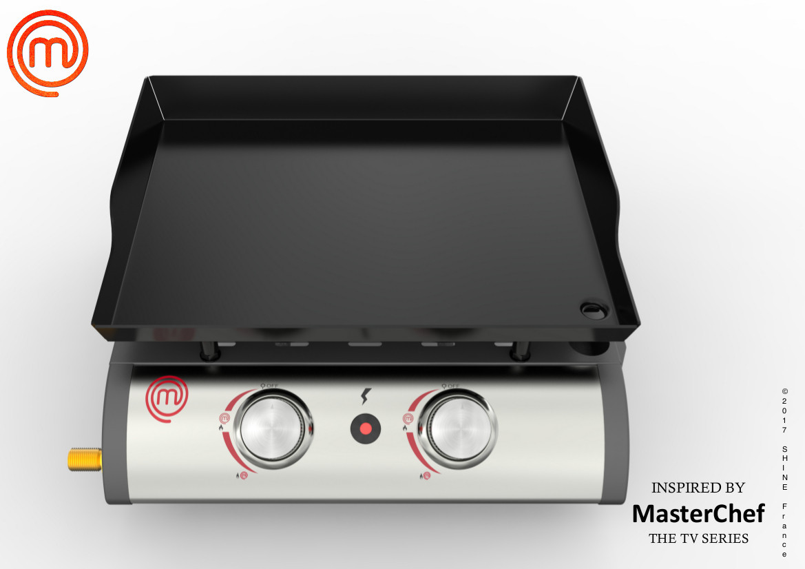 Plancha à gaz 2 brûleurs