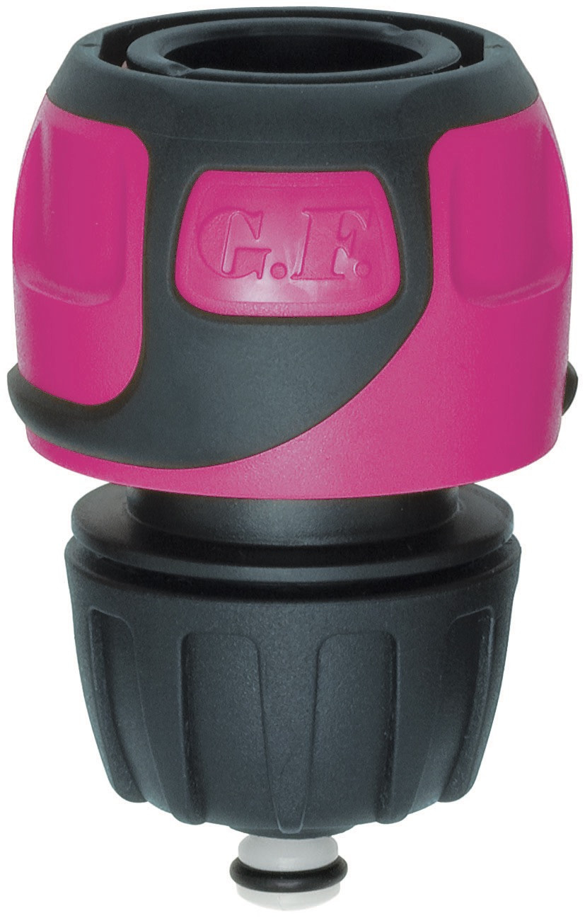 Raccord rapide Soft Touch Aquastop tuyau Ø 16 à 19 mm - Rose