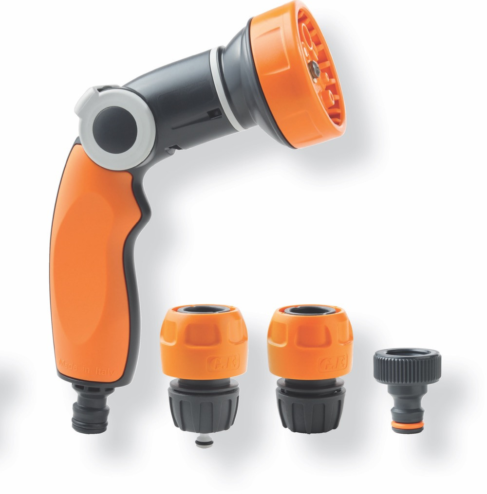 Kit pistolet d'arrosage multijet 8 JET Easy + raccords