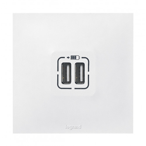 NEPTUNE Double prise USB 2400mA - LEGRAND