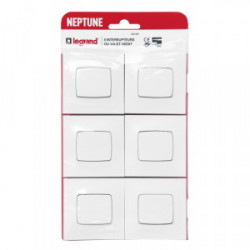 NEPTUNE Lot 6 interrupteurs va et vient borne automatique - LEGRAND