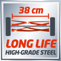 Tondeuse hélicoïdale manuelle – GE-HM 38 S-F – Largeur de coupe 38 cm – Bac de ramassage 26 L RECONDITIONNE - EINHELL 