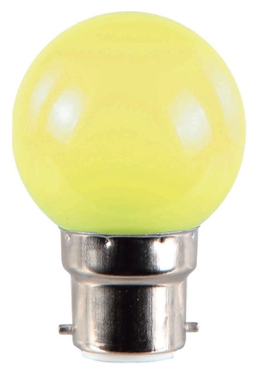 Ampoule LED 1W B22 couleur Jaune