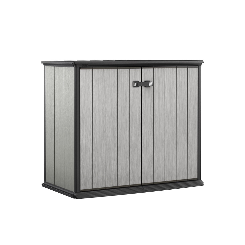 Armoire basse BROSSIUM en résine - 1000L - 138 x 80,5 x 170 cm - Gris