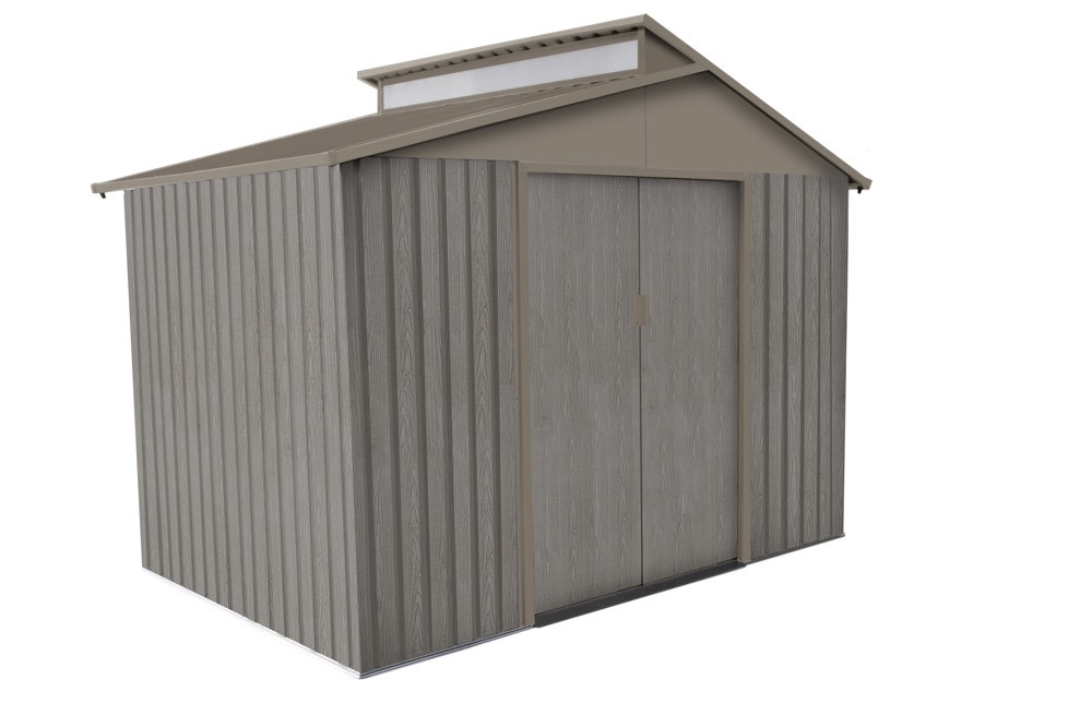 Abri jardin métal - Aspect BOIS VIEILLI 9363 - 5,44 M²- GRIS