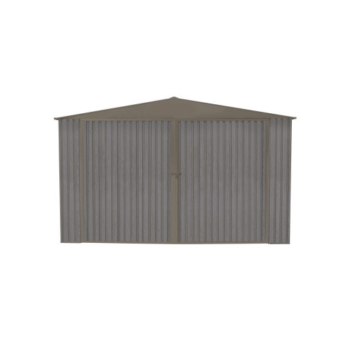 Garage métal - Aspect BOIS VIEILLI  - 17,47 M²- GRIS - CHALET & JARDIN