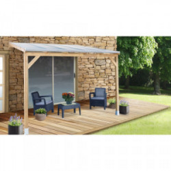 Toit Couv'Terrasse bois 3X3 - AVEC TOIT - CHALET & JARDIN