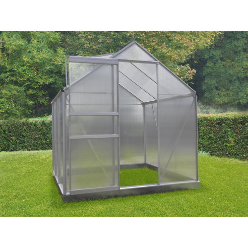 Serre Jardin Polycarbonate - DIAMANT 46 - 2,28M² - GRIS - CHALET & JARDIN