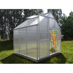 Serre Jardin Polycarbonate - DIAMANT 66 - 3,7M² - GRIS - CHALET & JARDIN