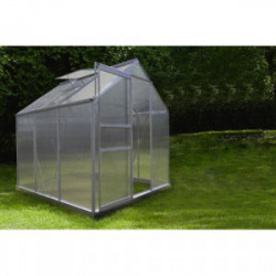 Serre Jardin Polycarbonate - DIAMANT 66 - 3,7M² - GRIS - CHALET & JARDIN