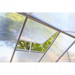 Serre Jardin Polycarbonate - DIAMANT 66 - 3,7M² - GRIS - CHALET & JARDIN