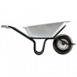Brouette Bâti Plus Réno 120 L galvanisée - roue gonflée Ø 400 mm - HAEMMERLIN