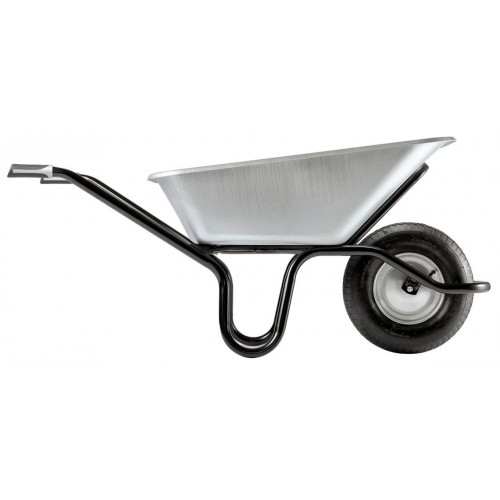 Brouette Bâti Plus Réno 120 L galvanisée - roue gonflée Ø 400 mm - HAEMMERLIN