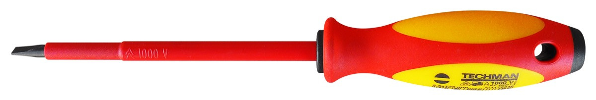 Techman Tournevis Plat Electricien Isolé 5 5x1mm - vue 2