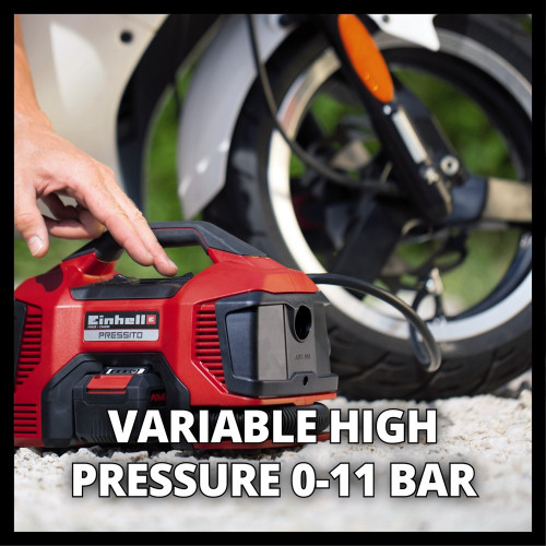 Compresseur hybride – Pressito – 18 V / secteur – Pression max. 11 bar – Sans batterie ni chargeur - EINHELL 